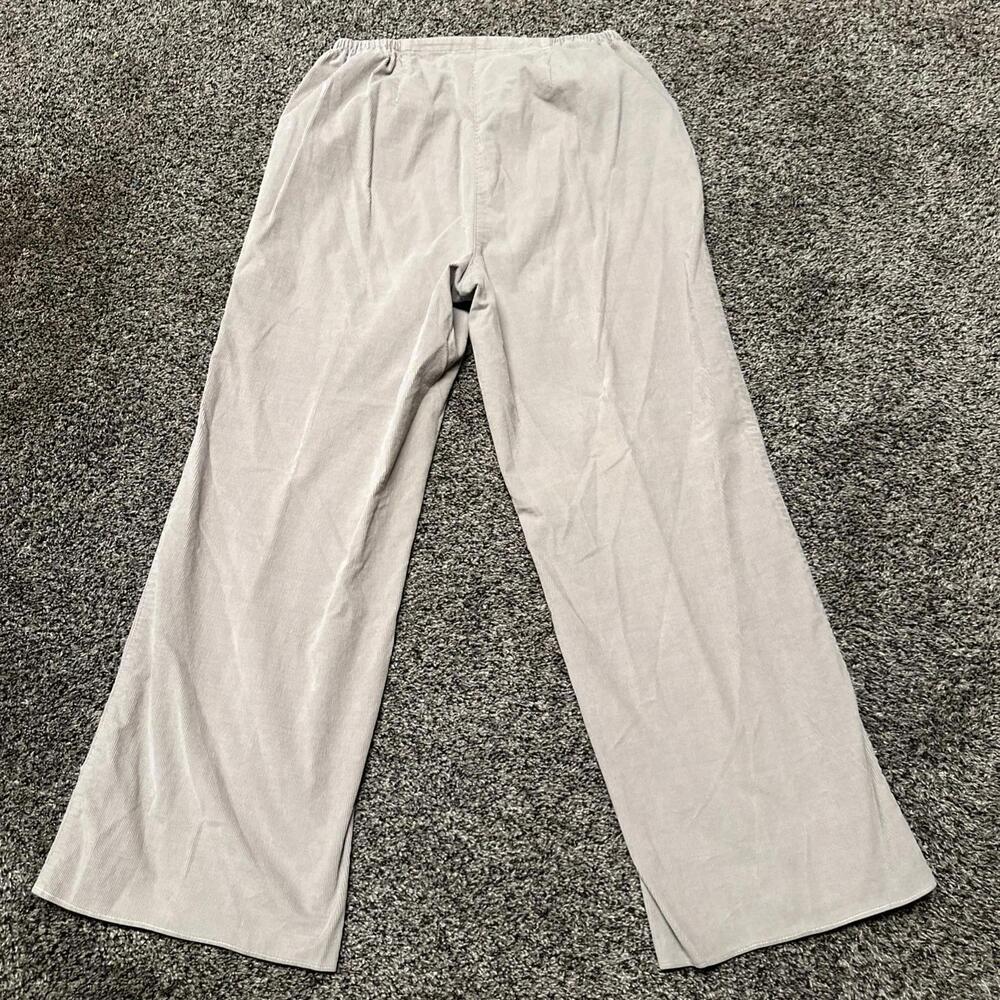 Talbots Woman’s Size 12W Stretch Waist Corduroy Wide Leg Flared Beige 30x28 - Picture 3 of 6
